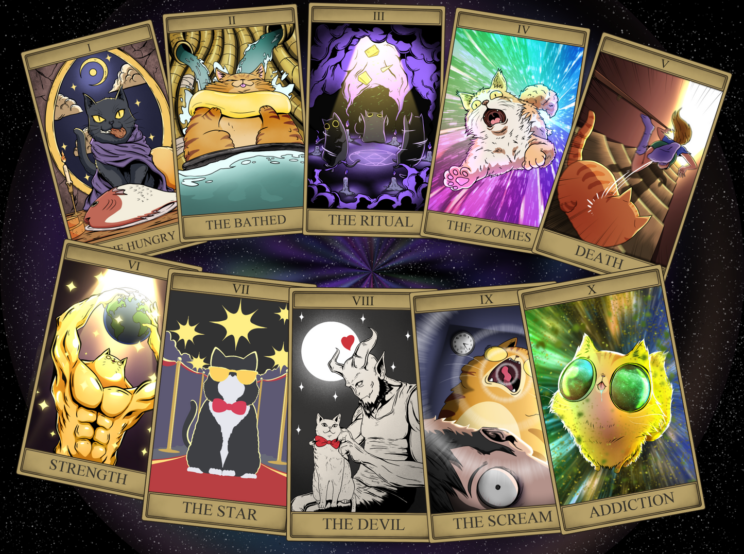 WeFlaps Ten Tarot Card Sticker Set