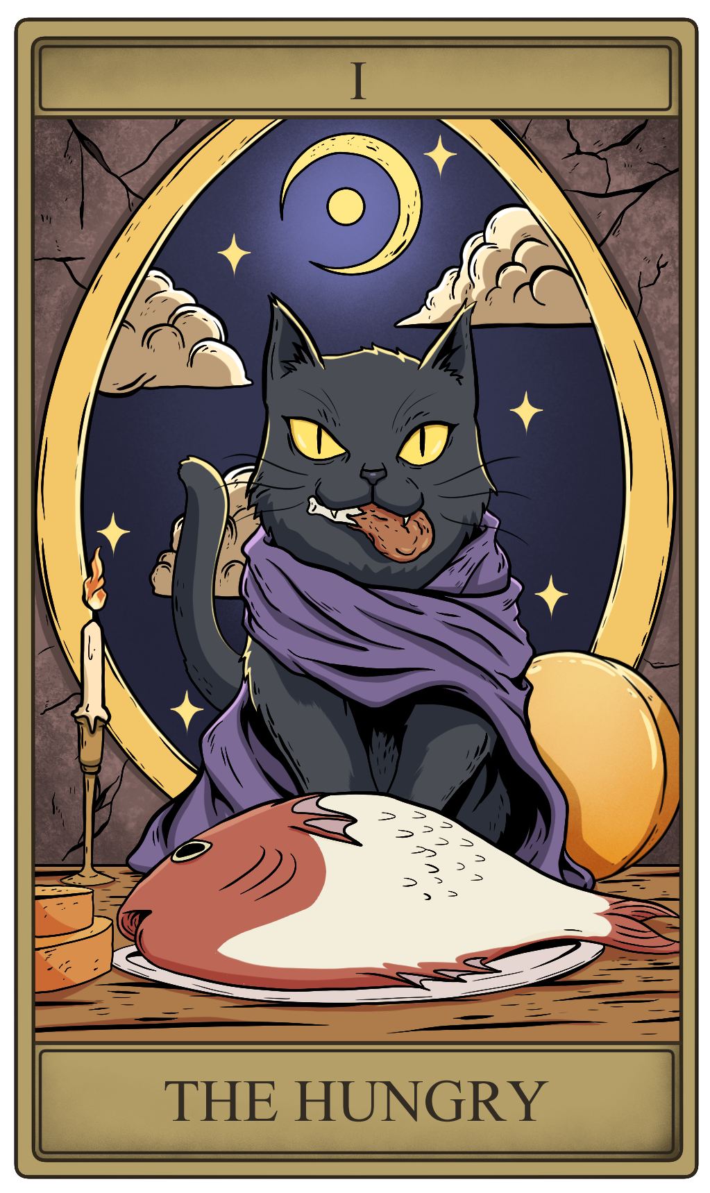Tarot Card #1 The Hungry Vinyl Cut Sticker Matte Finish