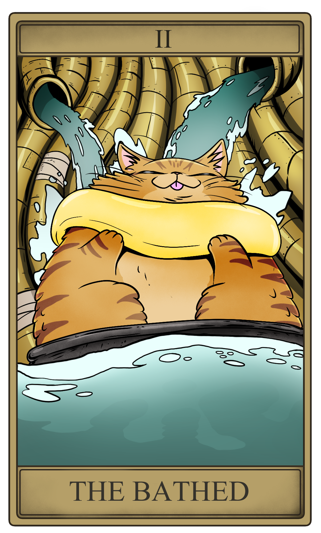 Tarot Card #2 The Bathed Vinyl Cut Sticker Matte Finish