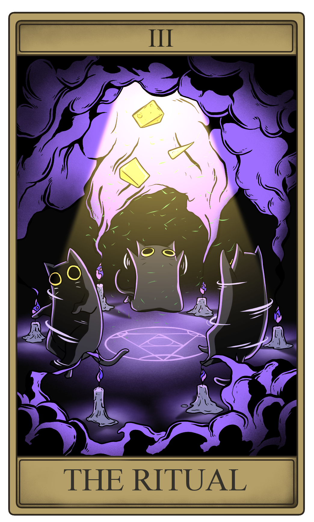 Tarot Card #3 The Ritual Vinyl Cut Sticker Matte Finish