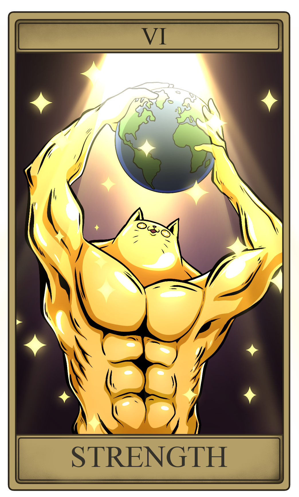 Tarot Card #6 Strength Vinyl Cut Sticker Matte Finish
