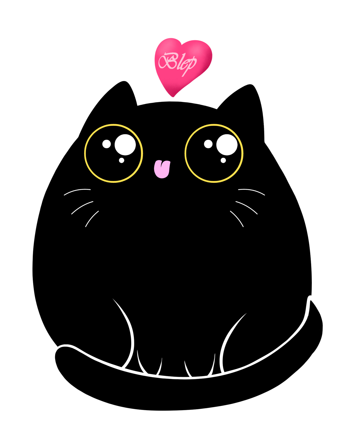 Little Blep Cat Vinyl Cut Sticker Matte Finish