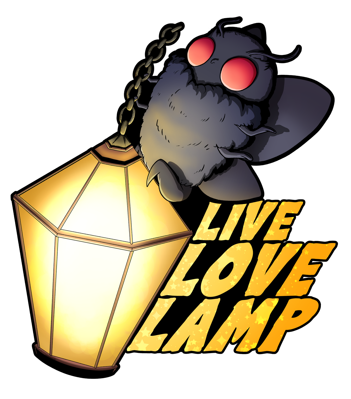 Live Love Lamp Vinyl Cut Sticker Matte Finish