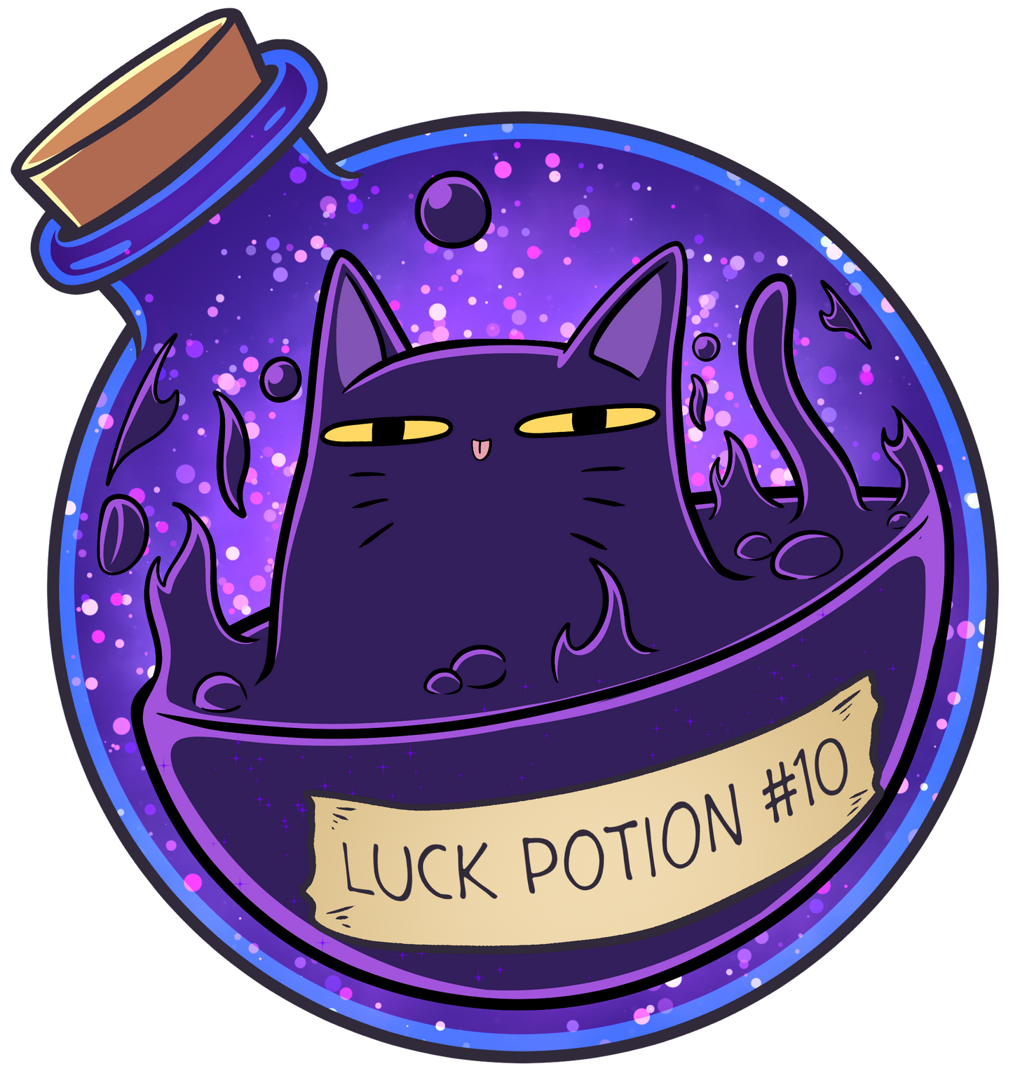Lucky Potion #10 Vinyl Cut Glossy Sticker