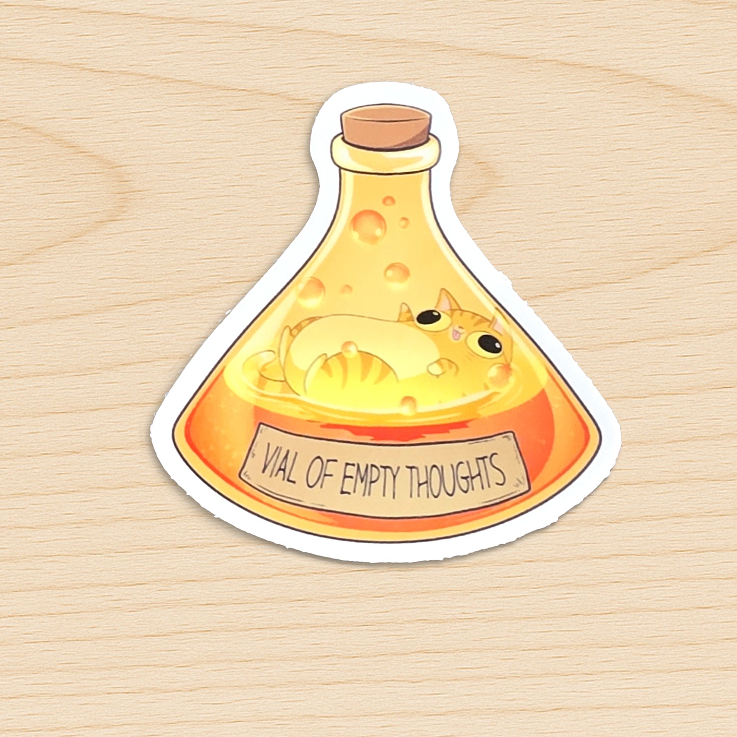 Vial of Empty Thoughts Vinyl Cut Glossy Sticker (Copy)