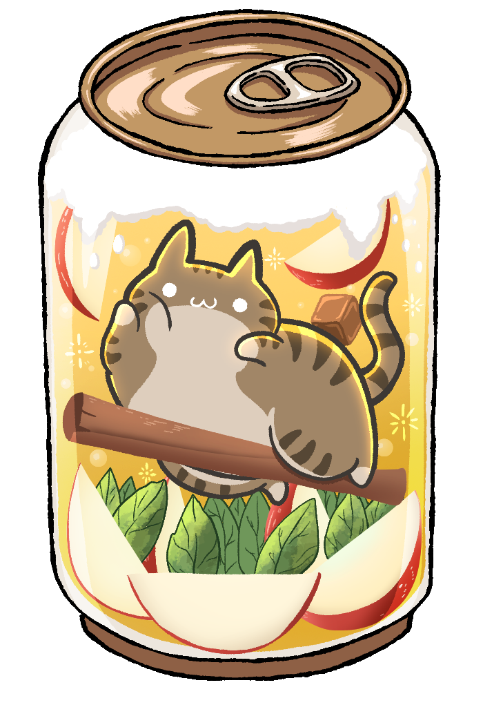 Soda Cat - Ginger Ale - Vinyl Cut Sticker Matte Finish