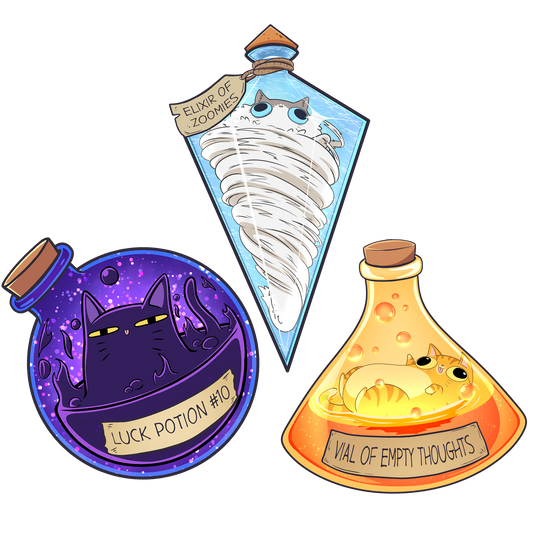 Mystical Cat potions Set 1
